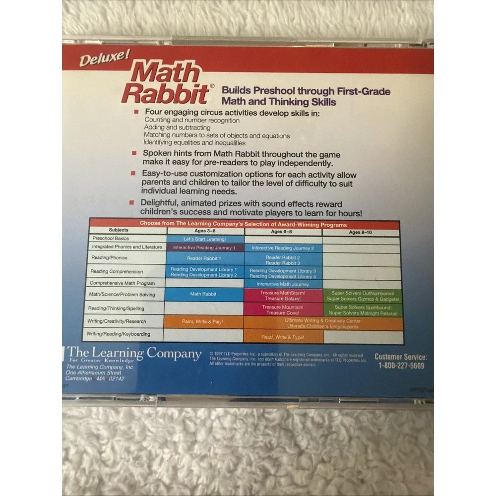 Math Rabbit Deluxe 1996 Macintosh Mac OSX Install PC CD ROM VTG Computer Game